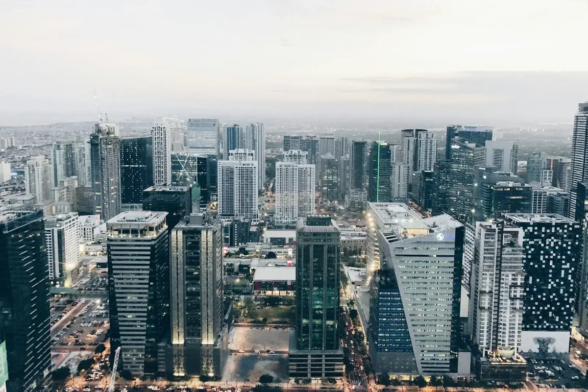 Aerial view of Bonifacio Global City, Manila — Philippine financial district